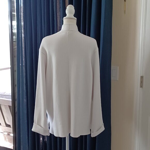 LIKE NEW! Summersalt Organic Cotton Ribbed Sweater/Blazer in White Size 2XL - Picture 7 of 10